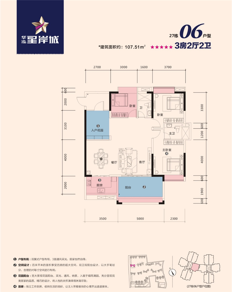 华泓星岸城  1 0 7 ㎡