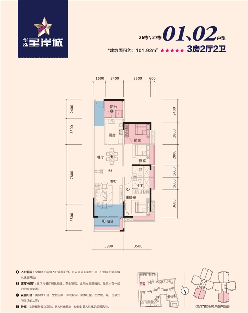 华泓星岸城  1 0 1 ㎡