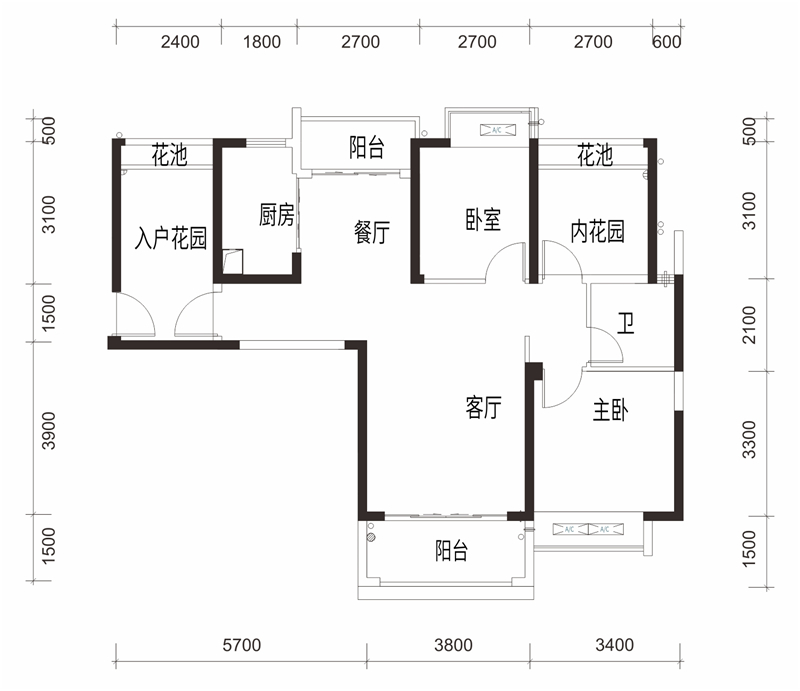 庞源御蓝湾 9 8 ㎡