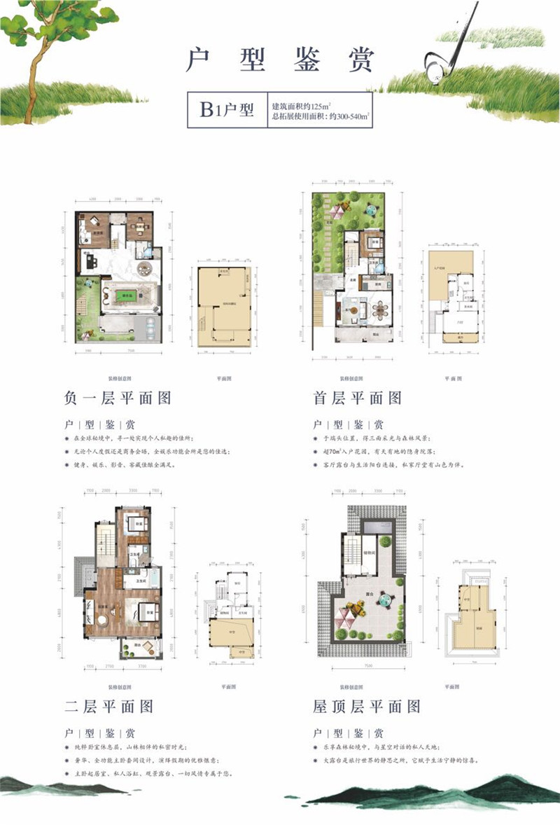 富力惠林温泉 1 2 5 ㎡ 别墅