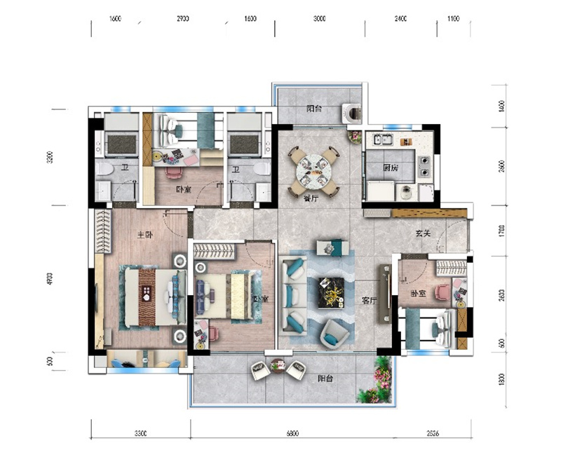 碧桂园云玺公馆 1 1 9 ㎡