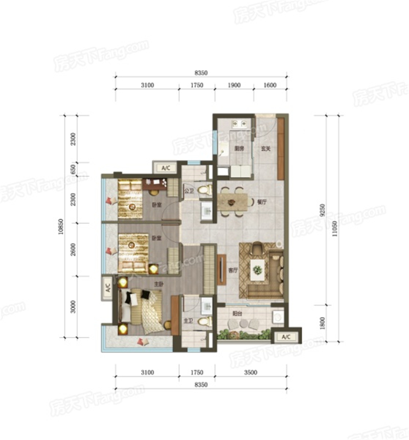 万科万荟花园  9 0 ㎡