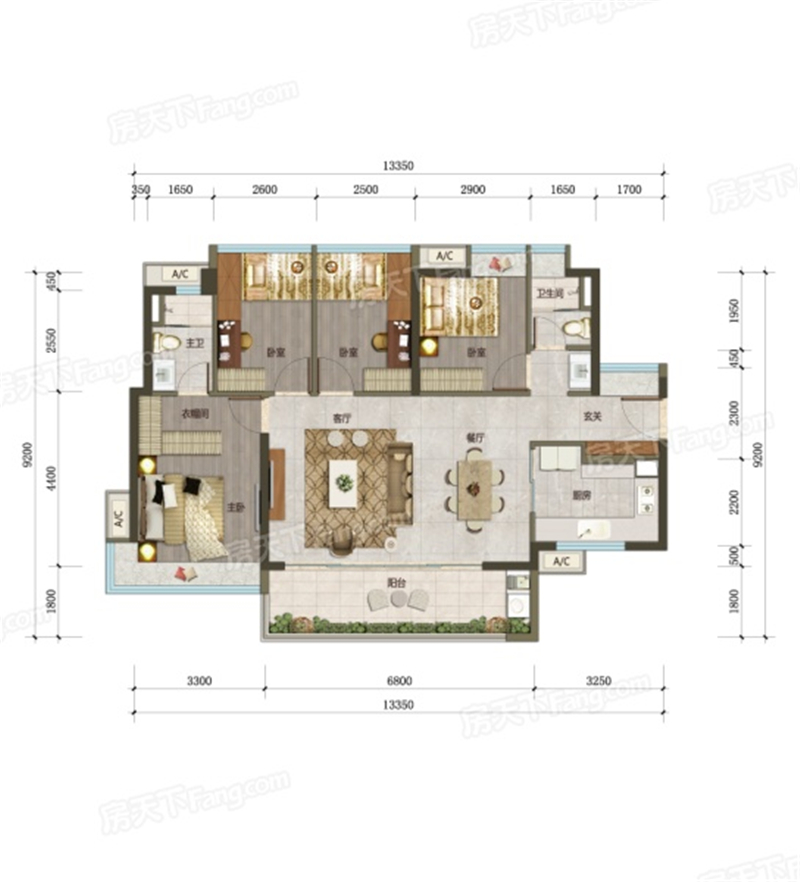 万科万荟花园 1 1 5 ㎡