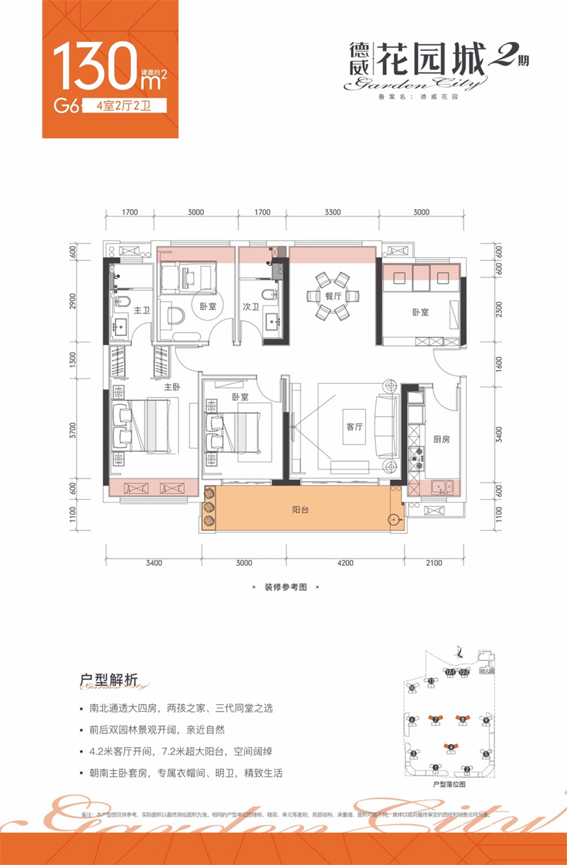 德威花园城 1 3 0 ㎡