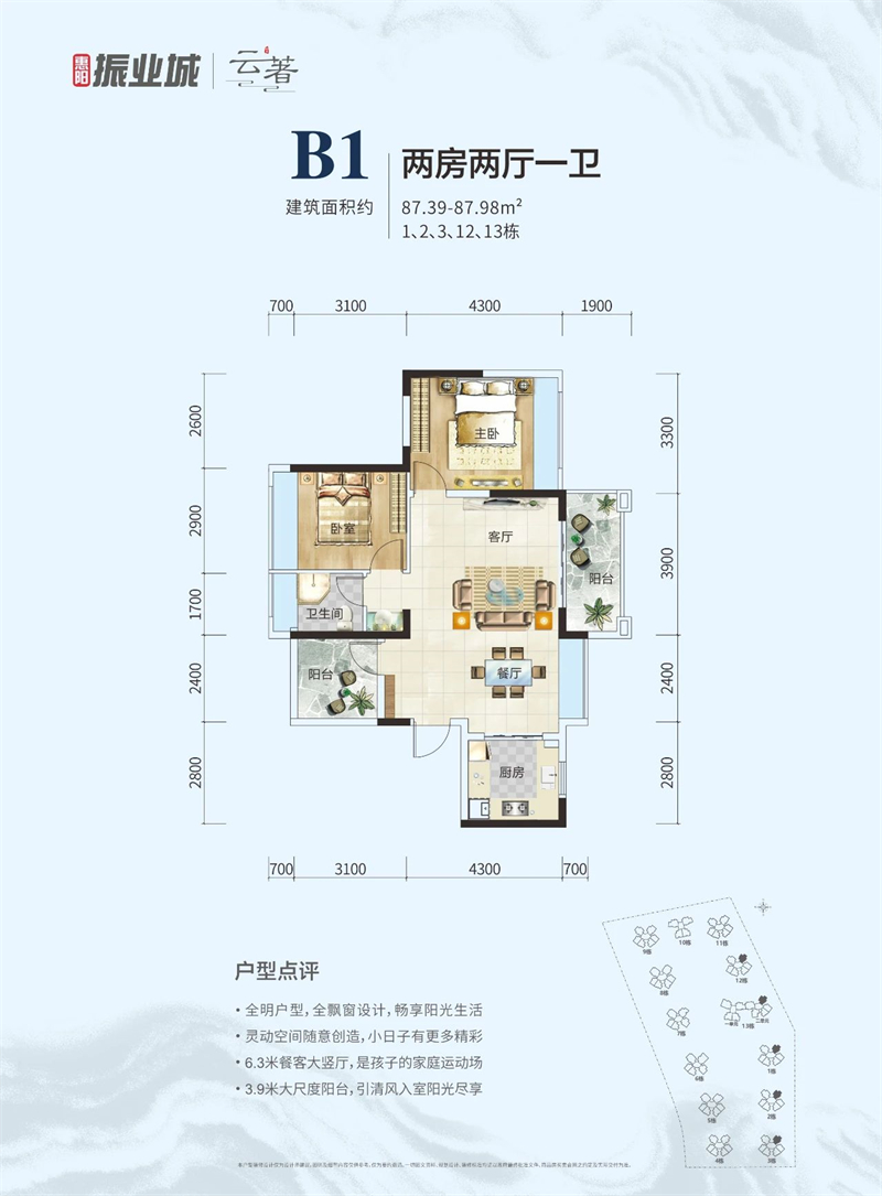 惠阳振业城 8 7 平米