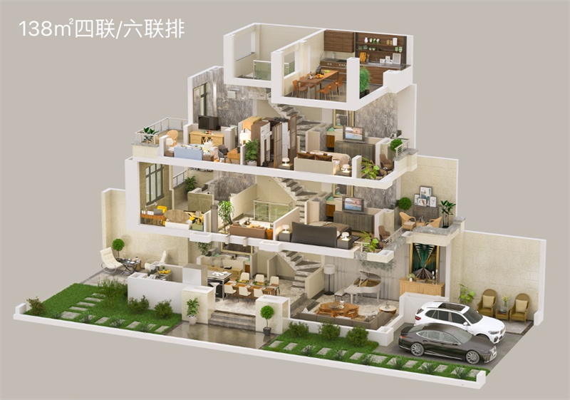 保利和悦华锦 1 3 8 平米别墅