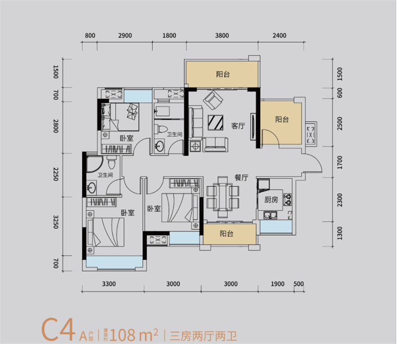 钱隆华府 1 0 8 平米