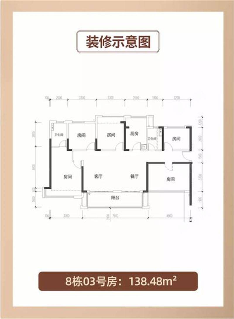 金地天润自在城 138㎡