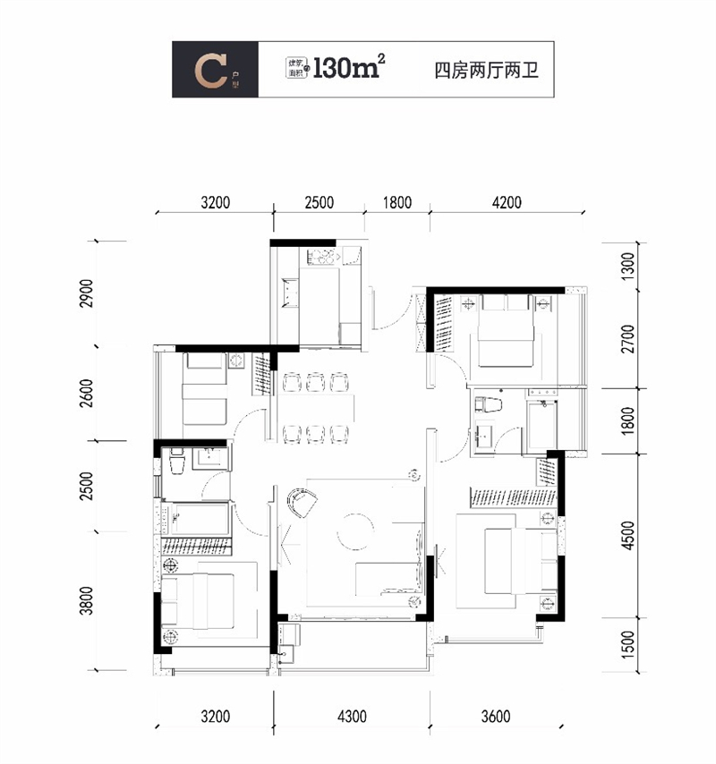 粤港湾华堂里  3 号 1 3 0 平米