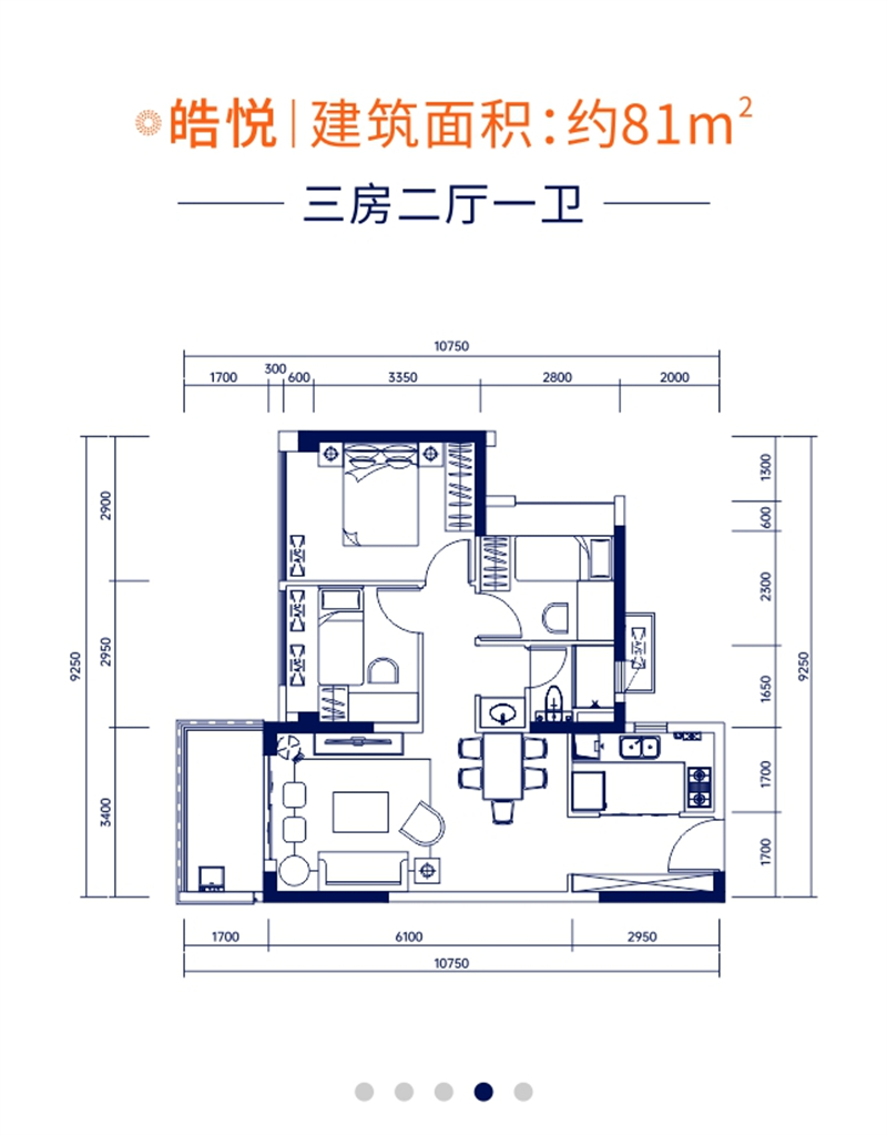 卓越华堂辰光  8 1 平米