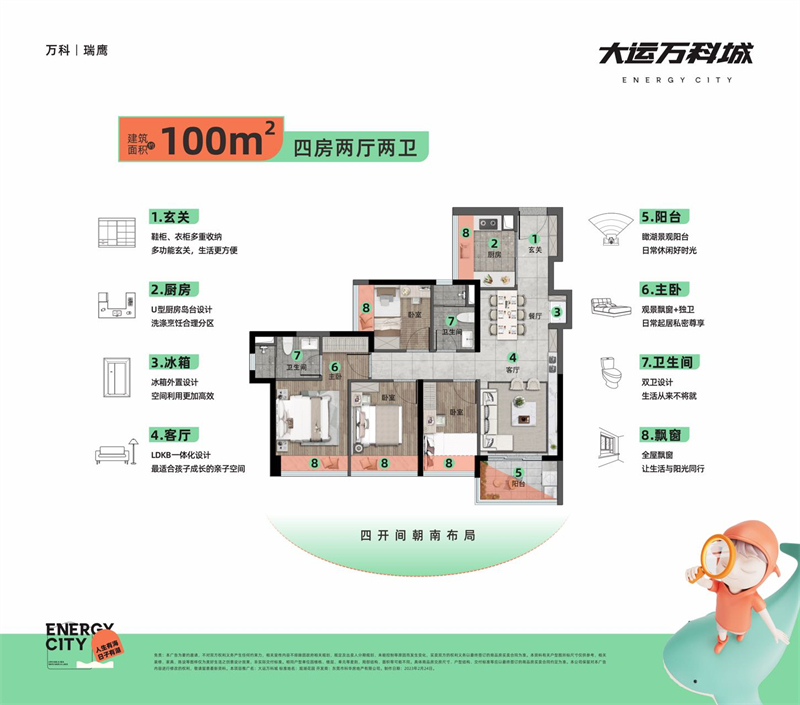 大运万科城  1 0 0 平米