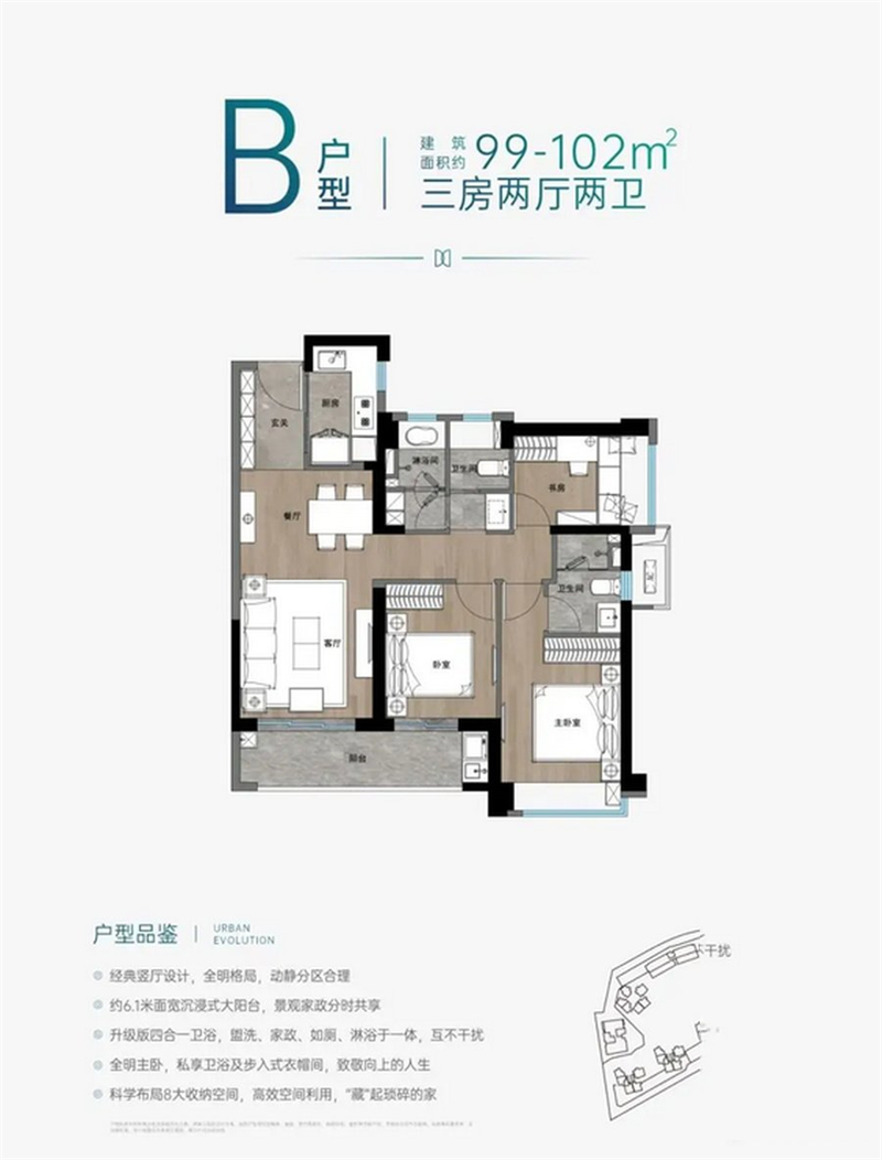 万科启城家园 9 6 平米