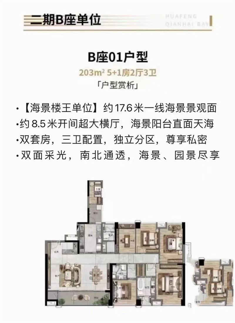 华丰前海湾  2 0 3 平米