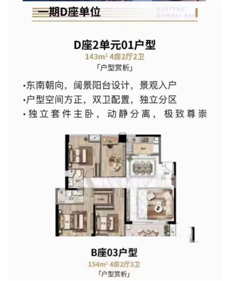 华丰前海湾  1 4 3 平米