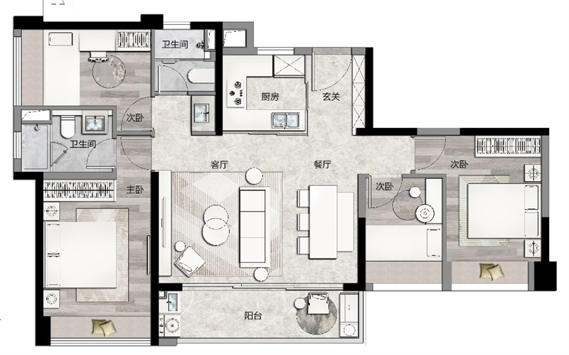 颐城瑧湾悦家园  1 1 5 ㎡
