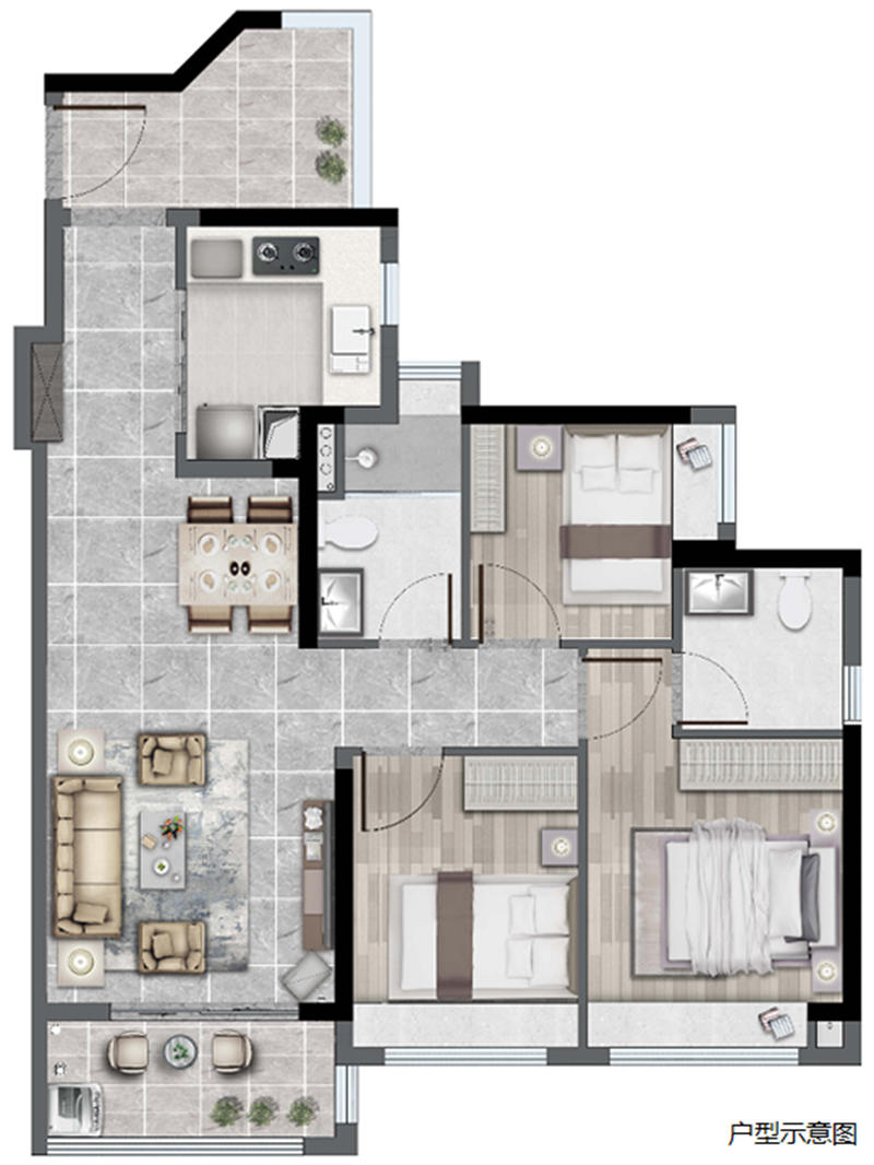 金地半山风华  8 9 平米