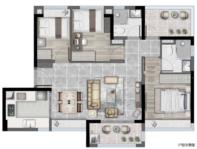 金地半山风华  8 9 平米