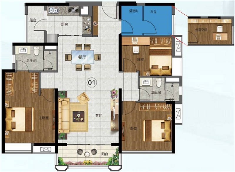越秀星图TOD  1 3 5 平米