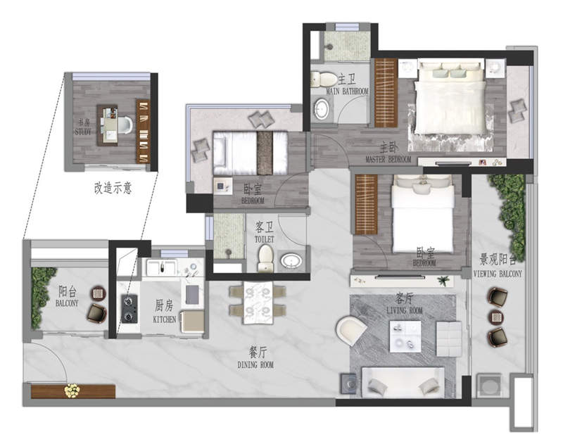 保利翔龙天汇  9 8 平米