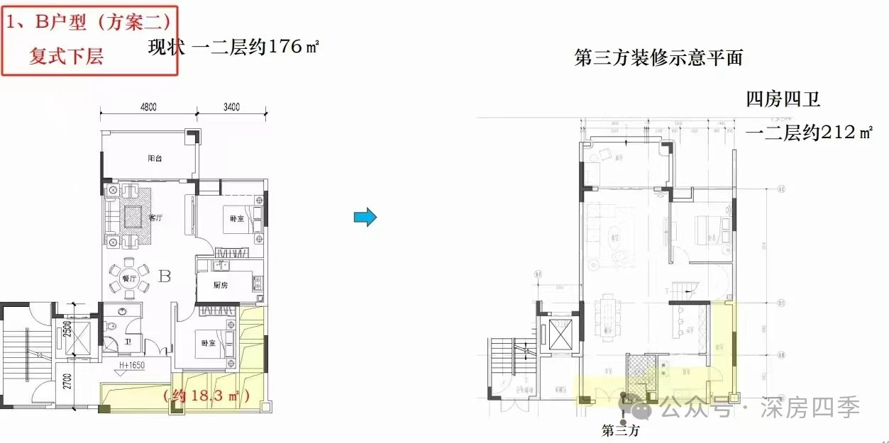 空中叠墅 1 7 6 平米