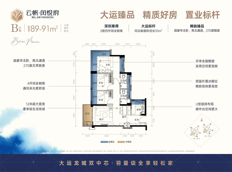 云帆闰悦府  9 1 平米